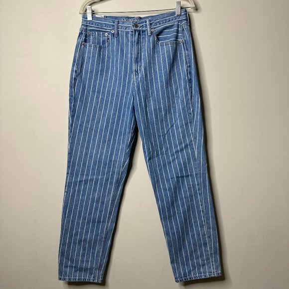 American Eagle Outfitters Denim - American Eagle Blue Striped Mom Jean Women's 8 Regular